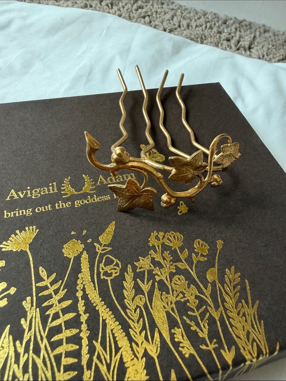 Avigail Adam Ivy Leaves Hair Prong